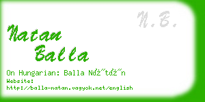 natan balla business card